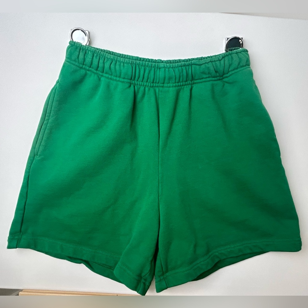 Frankie Collective Organic Cotton Sweat Shorts Green | Size Small - Picture 4 of 8